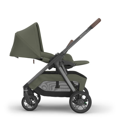 UPPAbaby Kona Stroller - Evelyn Meadow Green (Graphite Frame / Chestnut Leather)