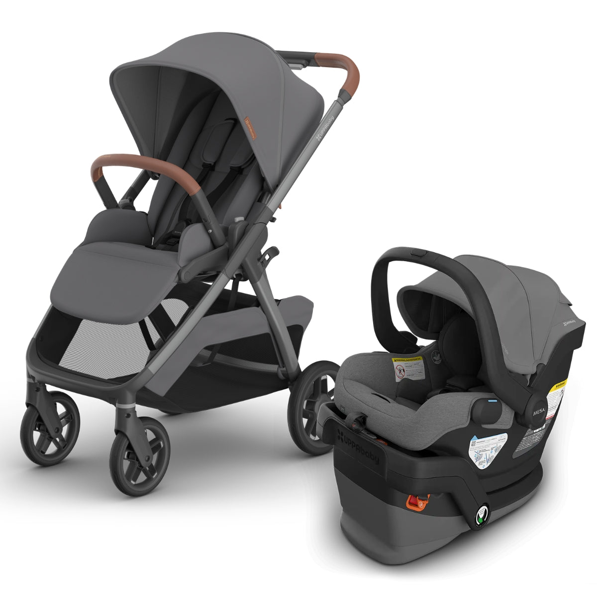 UPPAbaby Kona Stroller + Mesa V3 Travel System Bundle - Rowan / Greyson