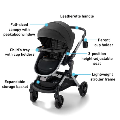 Graco Modes Nest DLX 3-in-1 Travel System - Raven - 2215523