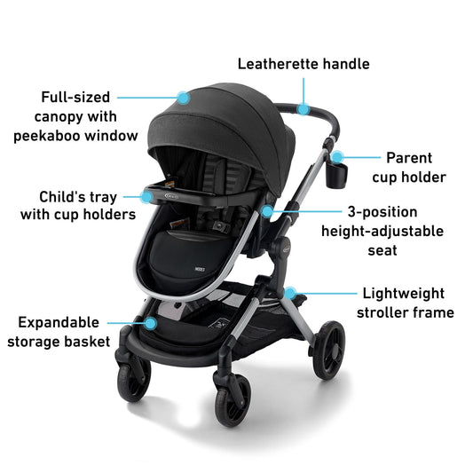 Graco Modes Nest DLX 3-in-1 Travel System - Raven - 2215523