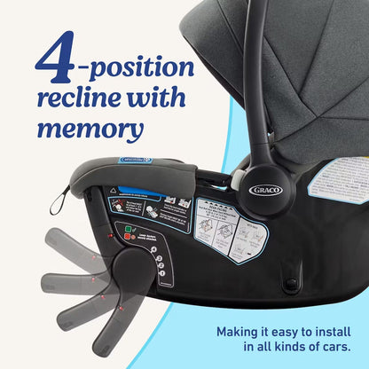Graco GoMax Infant Car Seat with  Insta-Install Rigid LATCH - Orchid Haze - 2216355