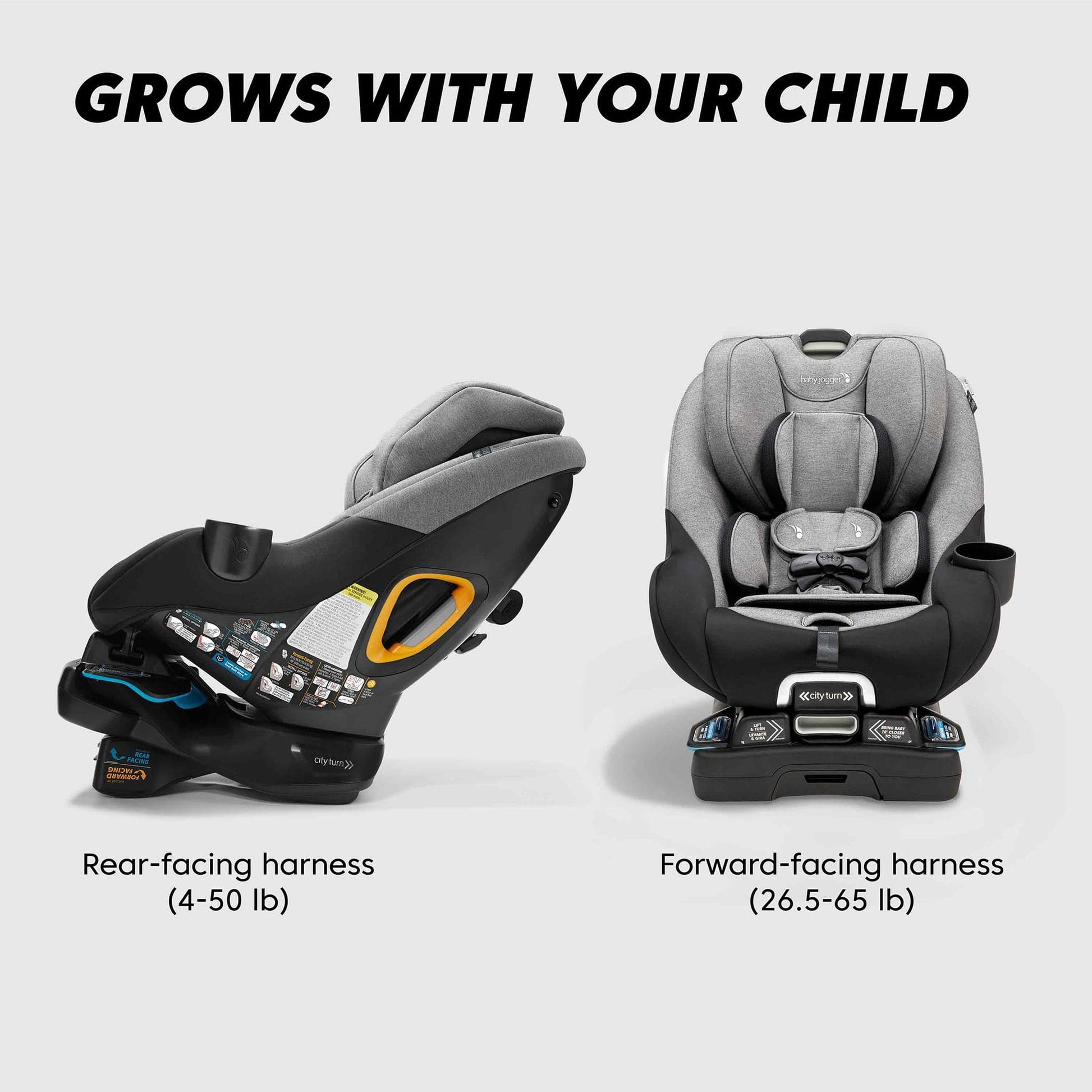 Baby Jogger City Turn Rotating Convertible Car Seat - Onyx Black - 2223224