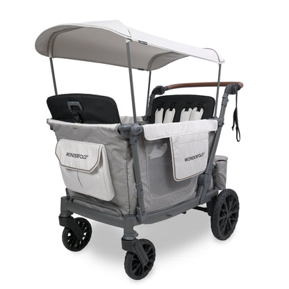 WonderFold L4 Quad (4 Seater) Stroller Wagon - Gray