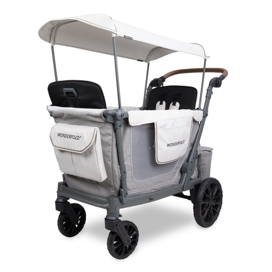 WonderFold L2 Double (2 Seater) Stroller Wagon - Gray