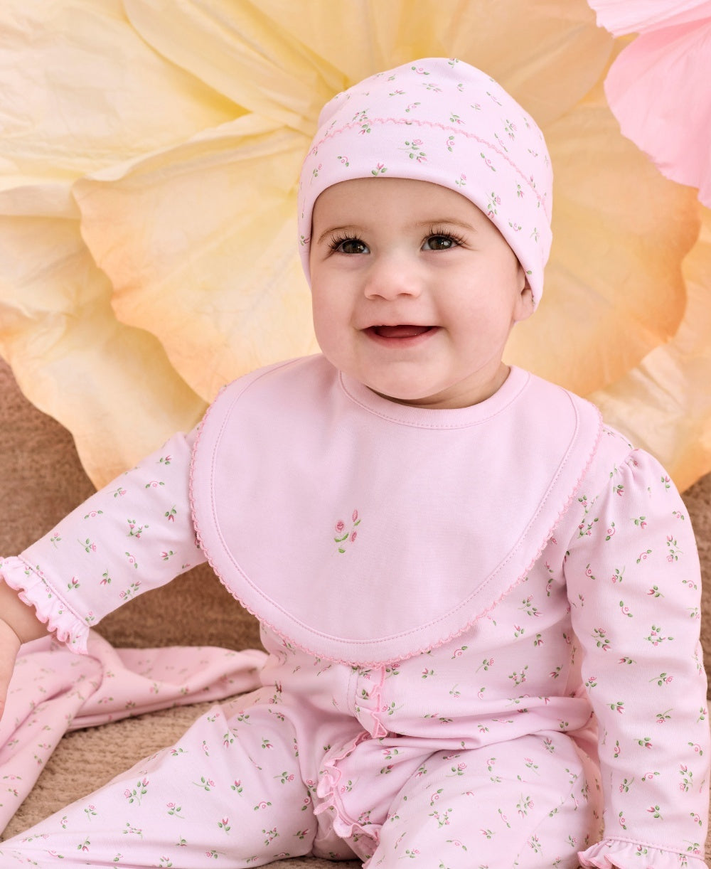 Kissy Kissy Reversible Bib - Garden Pink