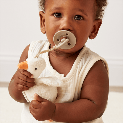 Itzy Ritzy Bitzy Pal Natural Rubber Pacifier & Plush - Goose