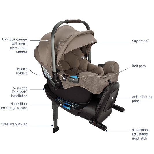 Nuna Flex System Frame + PIPA RX Travel System Bundle - Cedar