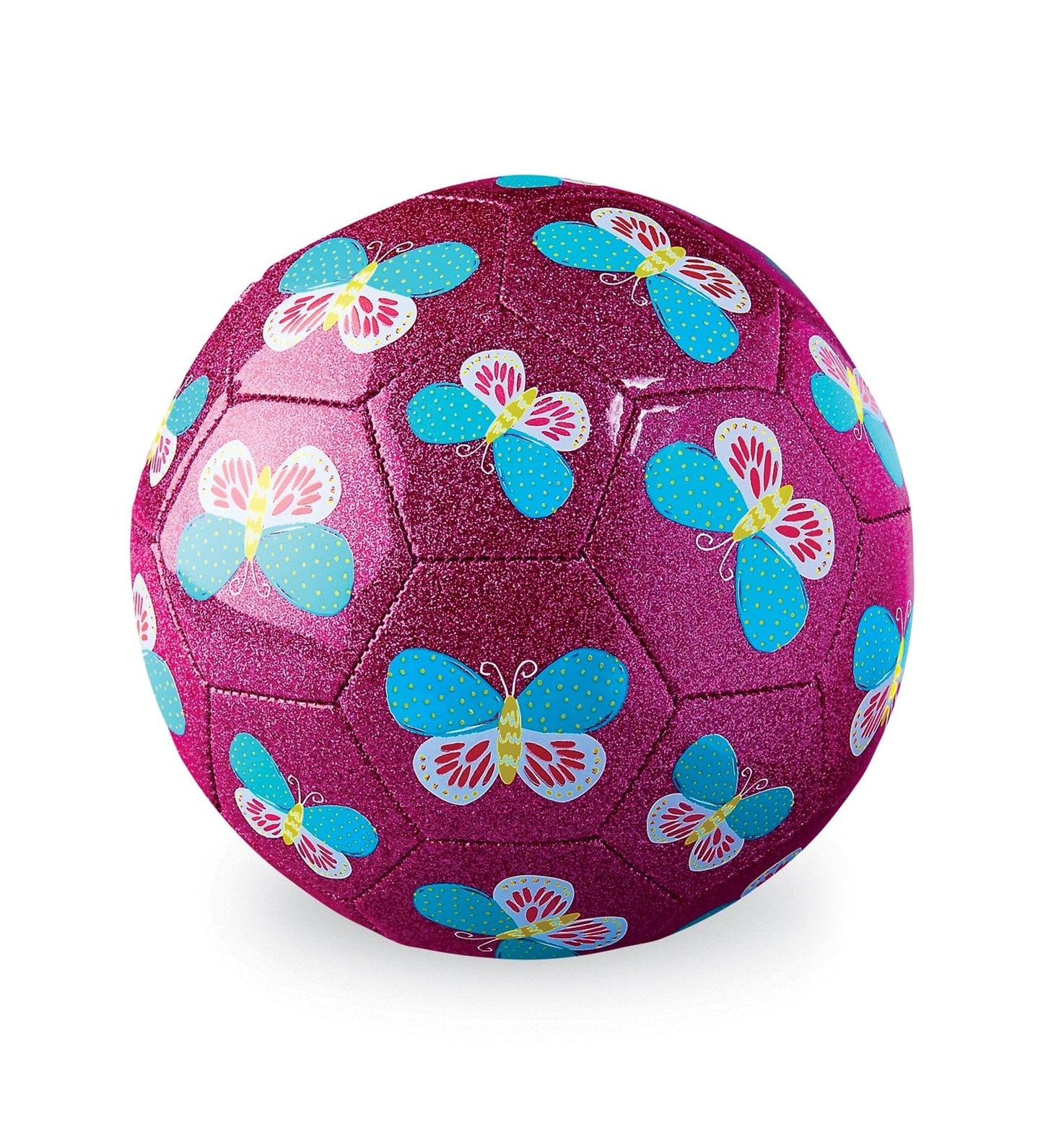 Crocodile Creek Size 3 Glitter Soccer Ball - Butterfly