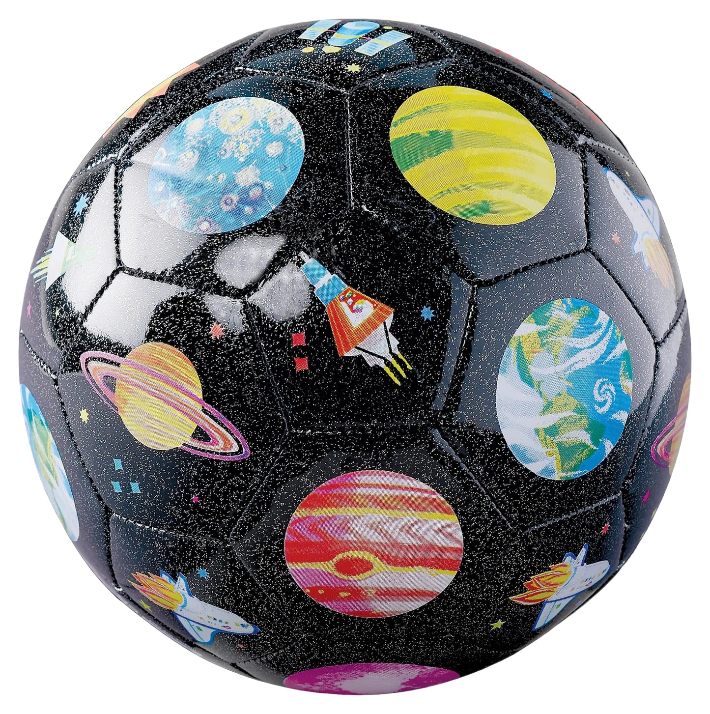 Crocodile Creek Size 3 Glitter Soccer Ball - Space Explorer