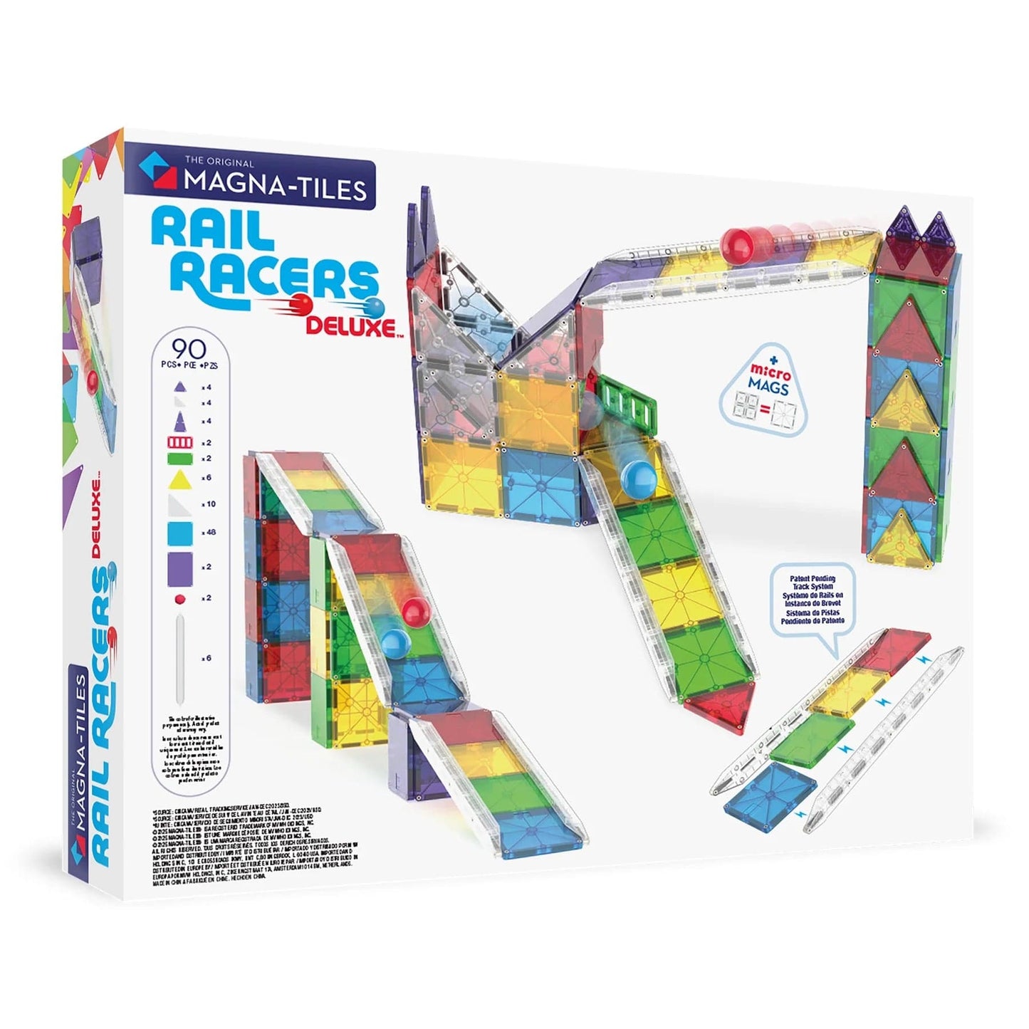Magna-Tiles Rail Racers Deluxe, 90 Piece Set - 251090RR