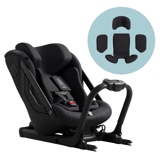 Axkid ONE 3 Extended Rear-Facing Car Seat + Infant Insert Bundle - Coastal Storm Black - 25110439-1107489