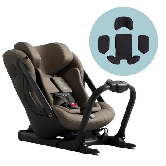 Axkid ONE 3 Extended Rear-Facing Car Seat + Infant Insert Bundle - Driftwood Beige - 25110444-1107489