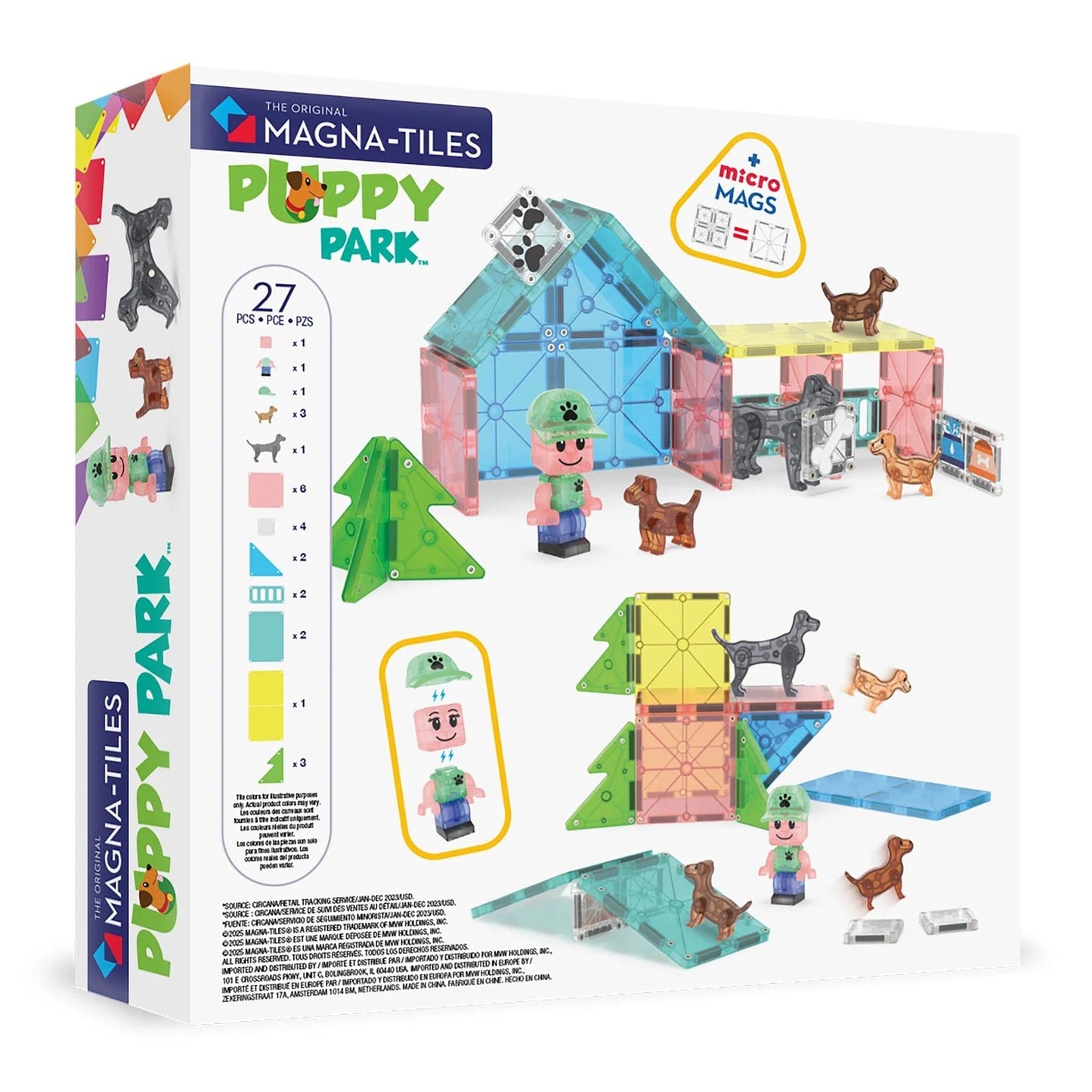 Magna-Tiles Puppy Park, 27 Piece Set - 252027DD