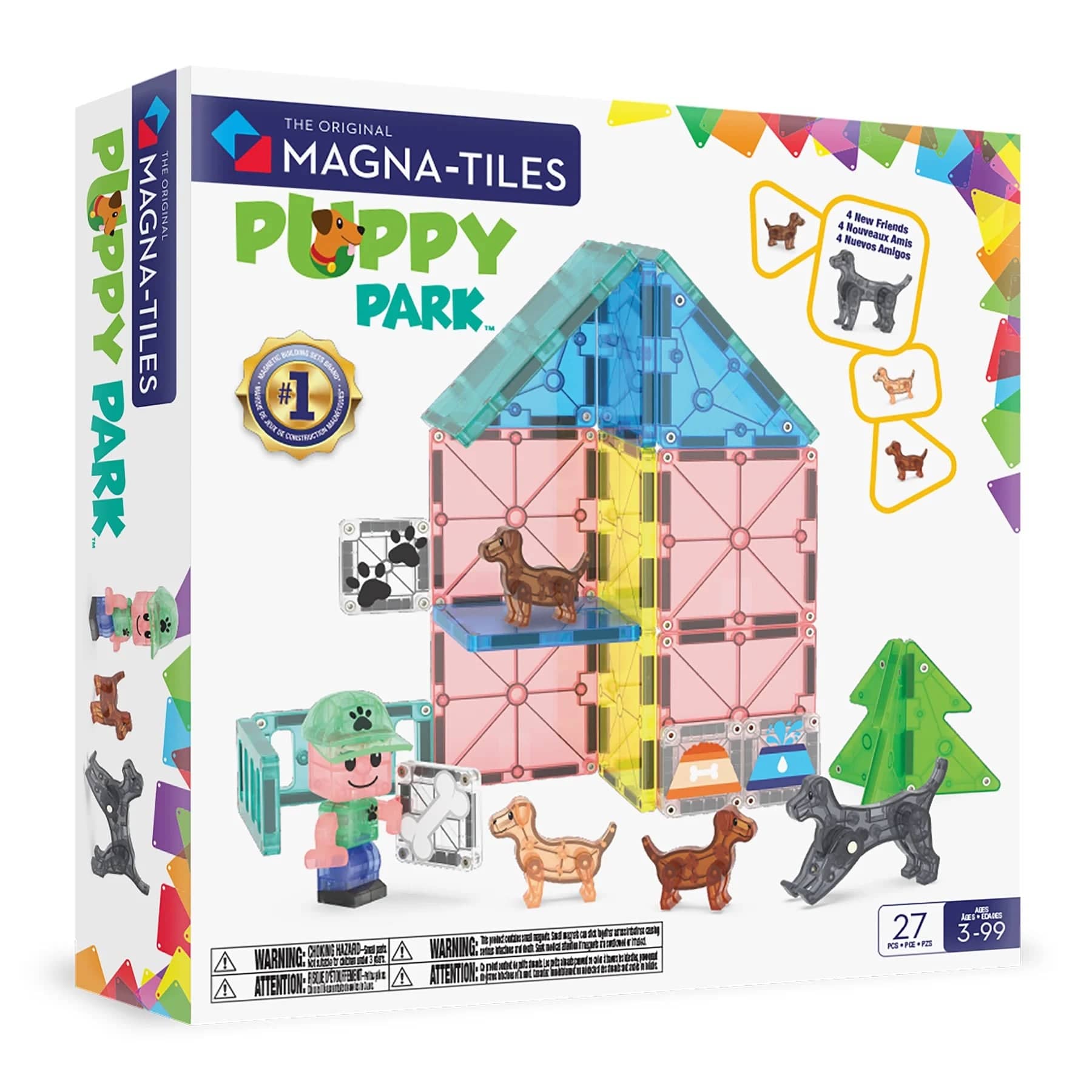 Magna-Tiles Puppy Park, 27 Piece Set - 252027DD