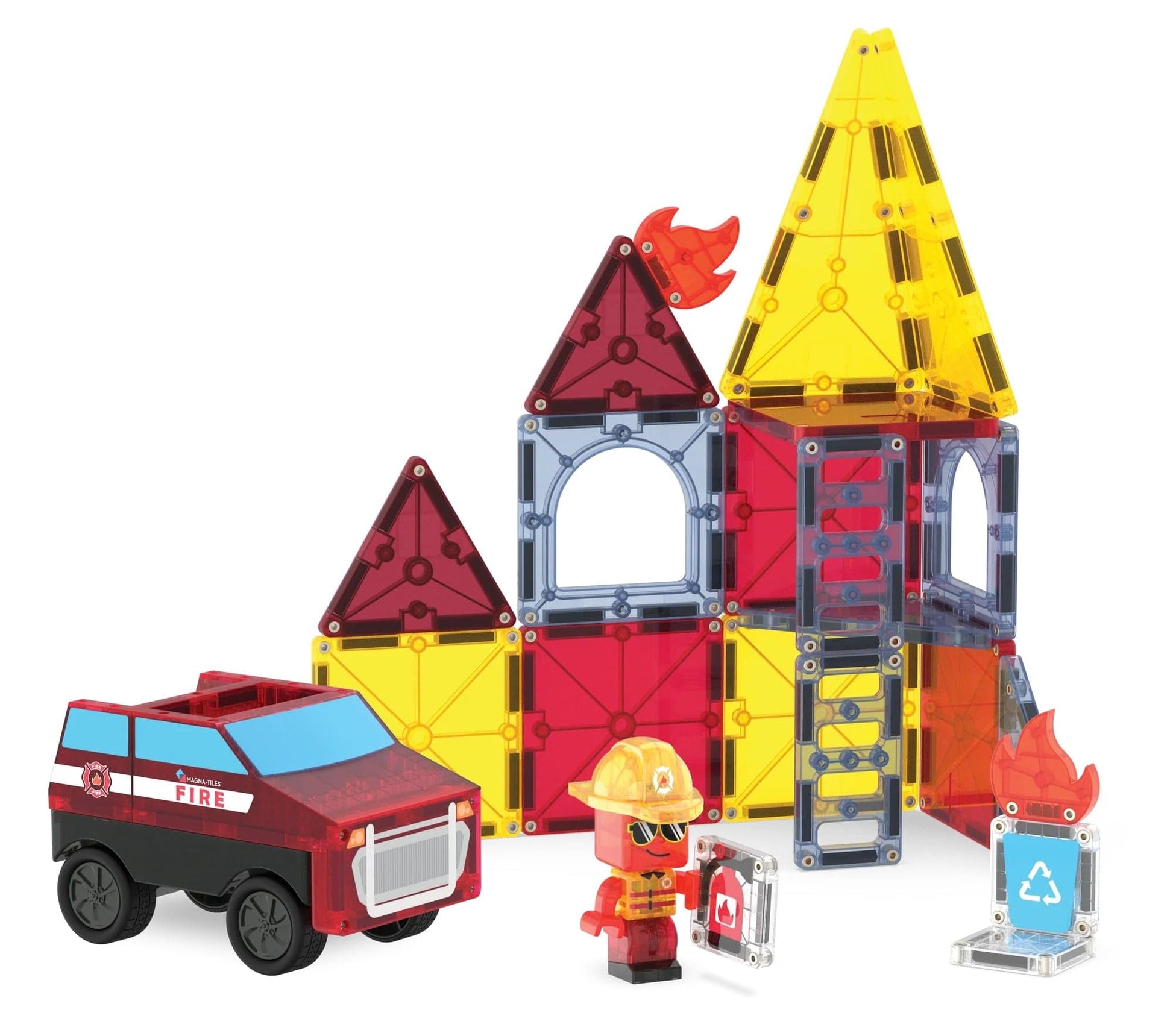 Magna-Tiles Fire Rescue, 27 Piece Set - 252027FR