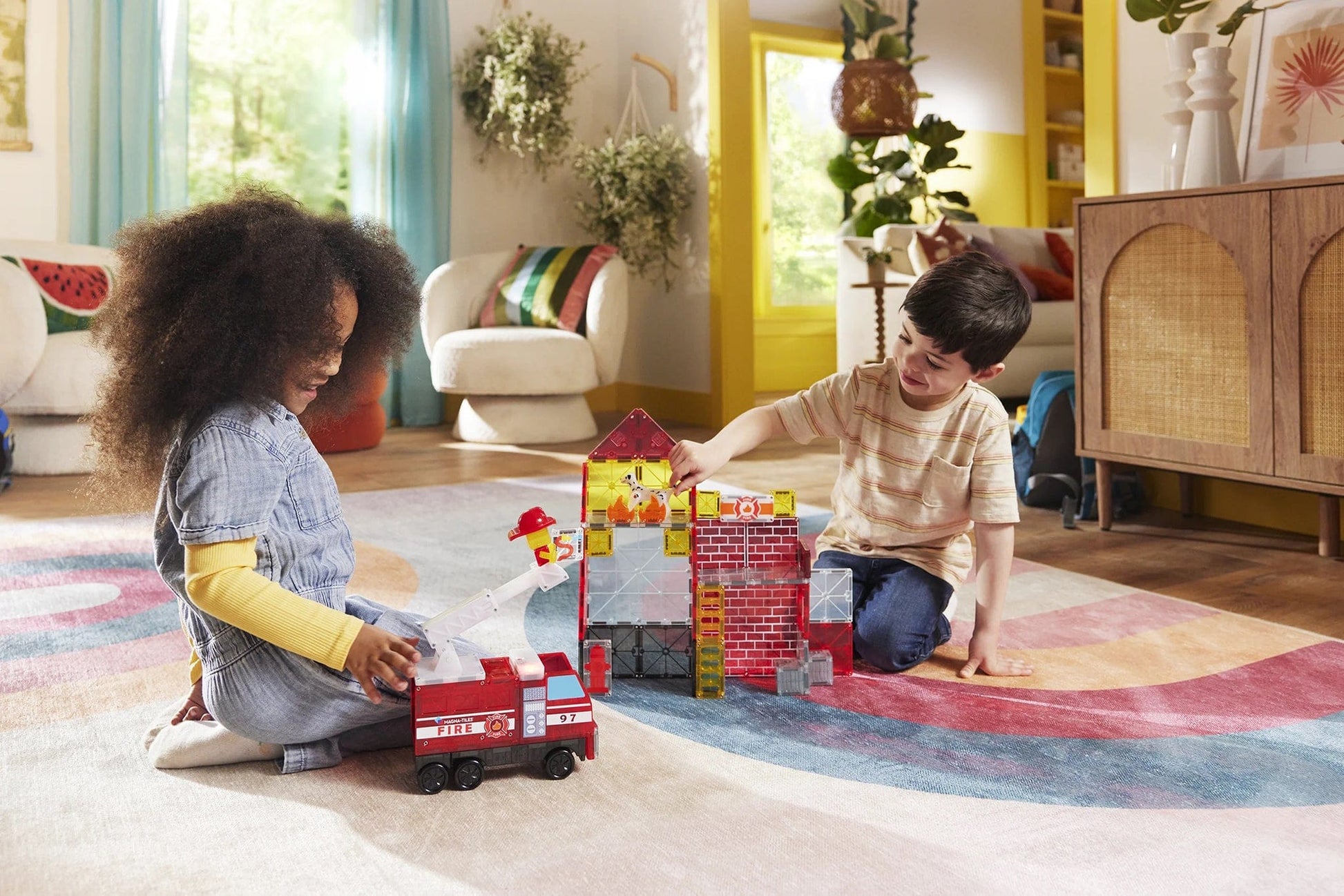 Magna-Tiles Fire Station 50 Piece Set - 252050FS