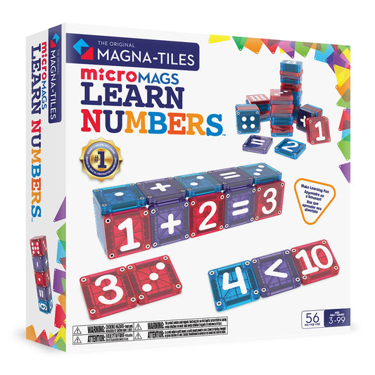 MAGNA-TILES microMAGS LEARN Numbers 56-Piece Set