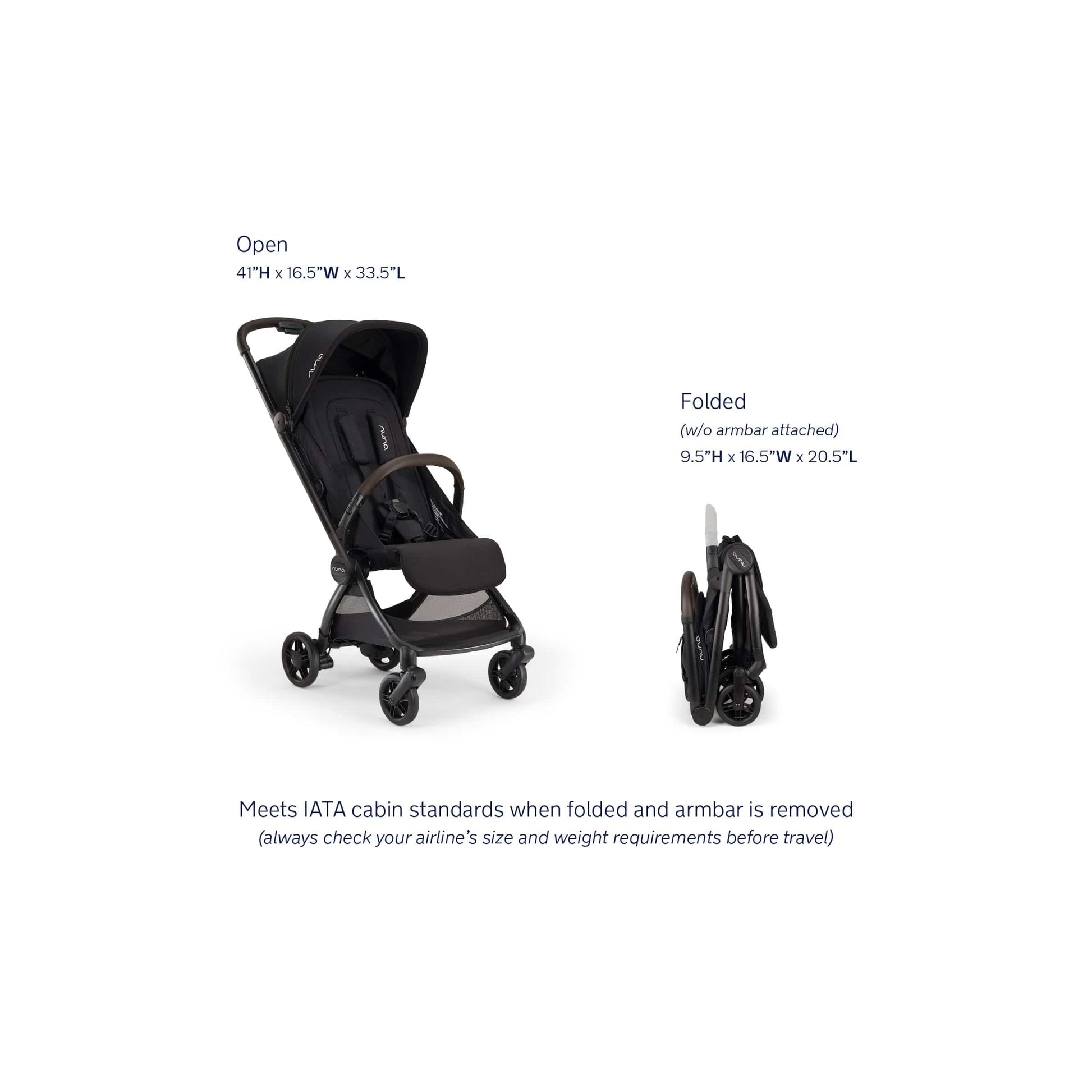 Nuna VIAA cabn Lightweight & Compact Stroller