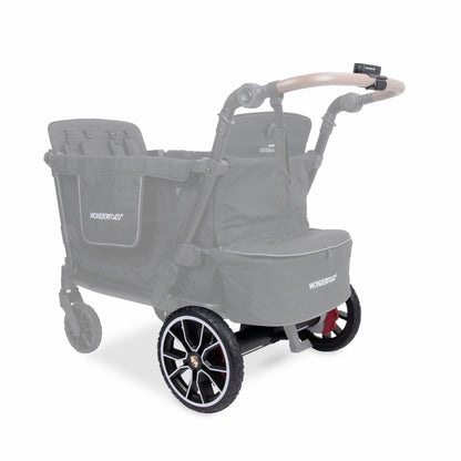 WonderFold L4 Quad (4 Seater) Stroller Wagon with Electric Wheels - Porsche