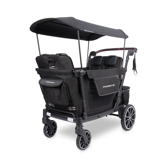 WonderFold L4 Quad (4 Seater) Stroller Wagon with Non-Electric Wheels - Porsche
