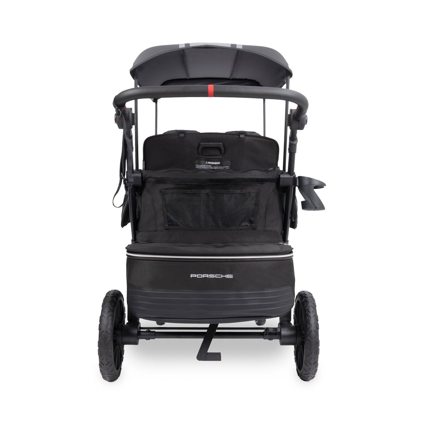 WonderFold L4 Quad (4 Seater) Stroller Wagon with Non-Electric Wheels - Porsche