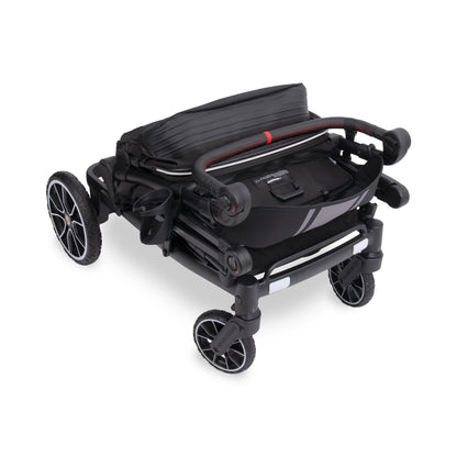 WonderFold L4 Quad (4 Seater) Stroller Wagon with Non-Electric Wheels - Porsche