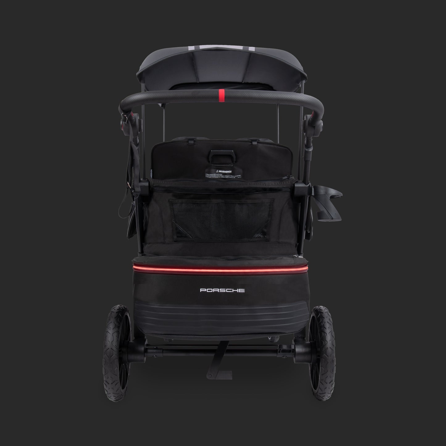 WonderFold L4 Quad (4 Seater) Stroller Wagon with Non-Electric Wheels - Porsche