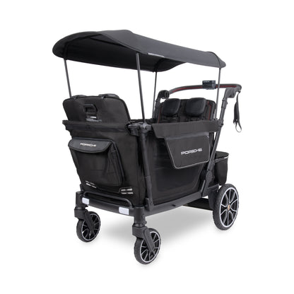 WonderFold L4 Quad (4 Seater) Stroller Wagon with Electric Wheels - Porsche