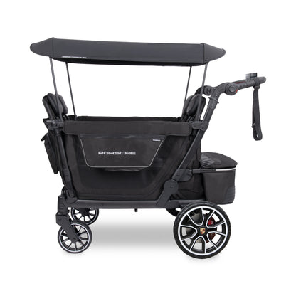 WonderFold L4 Quad (4 Seater) Stroller Wagon with Electric Wheels - Porsche