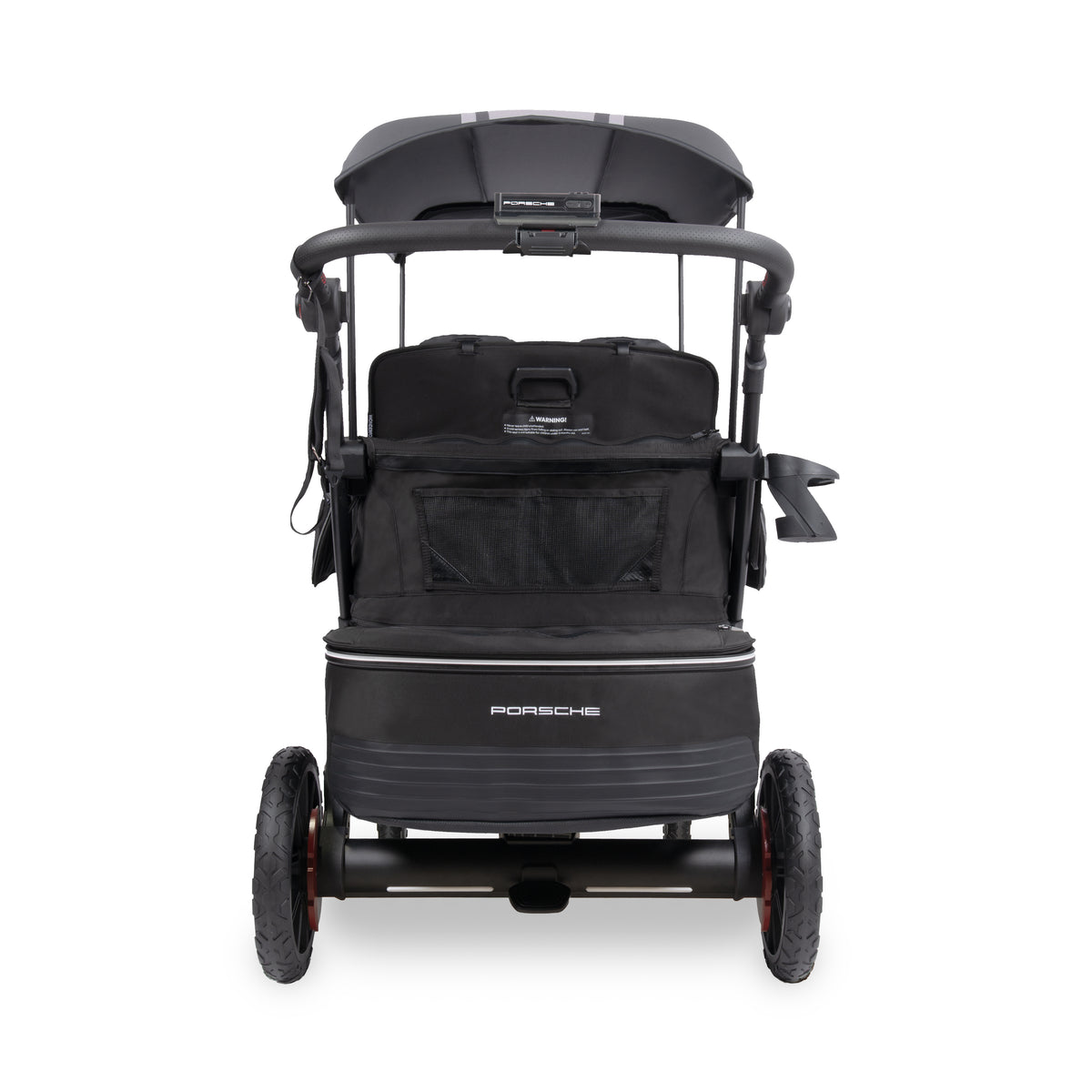 WonderFold L4 Quad (4 Seater) Stroller Wagon with Electric Wheels - Porsche
