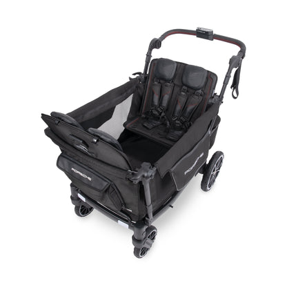 WonderFold L4 Quad (4 Seater) Stroller Wagon with Electric Wheels - Porsche