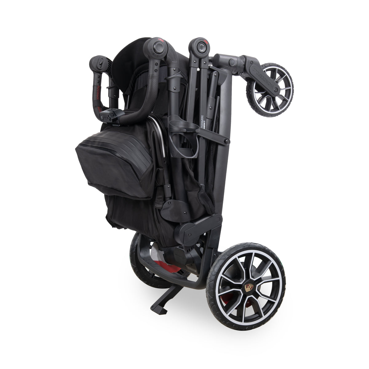 WonderFold L4 Quad (4 Seater) Stroller Wagon with Electric Wheels - Porsche