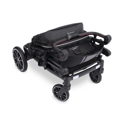 WonderFold L4 Quad (4 Seater) Stroller Wagon with Electric Wheels - Porsche