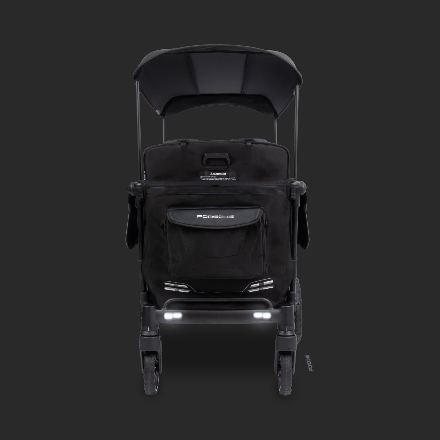 WonderFold L4 Quad (4 Seater) Stroller Wagon with Electric Wheels - Porsche