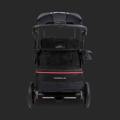 WonderFold L4 Quad (4 Seater) Stroller Wagon with Electric Wheels - Porsche