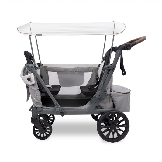 WonderFold L2 Double (2 Seater) Stroller Wagon - Gray