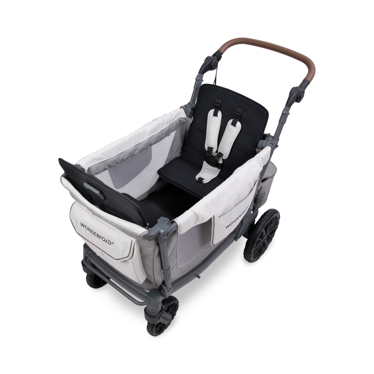 WonderFold L2 Double (2 Seater) Stroller Wagon - Gray