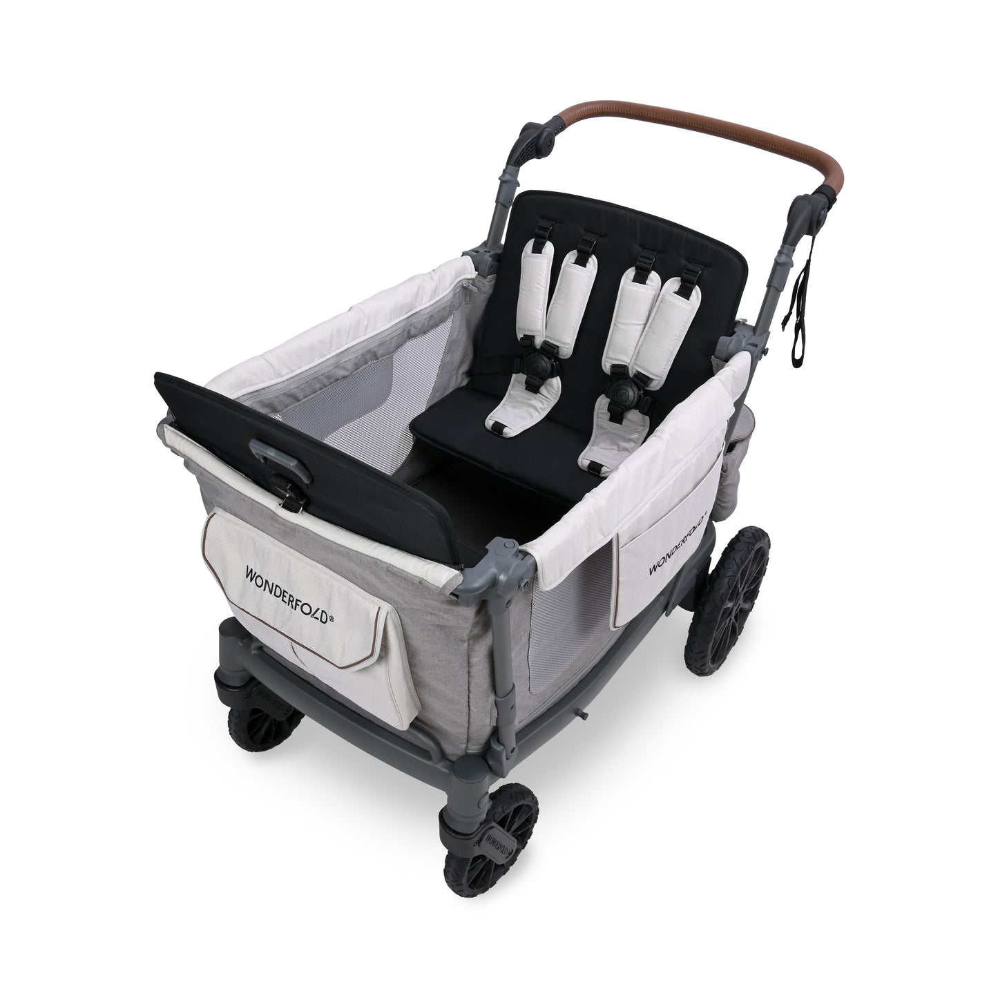 WonderFold L4 Quad (4 Seater) Stroller Wagon - Gray