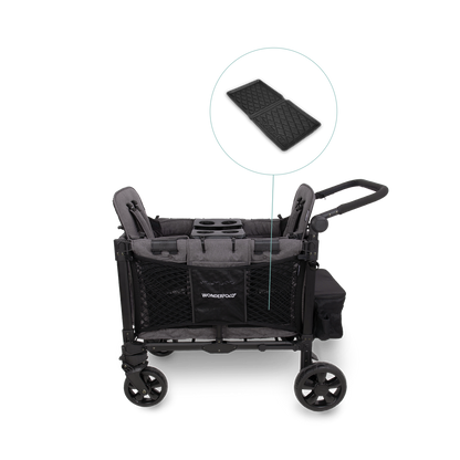 WonderFold W2 Elite Pro (2 Seater) Everyday Stroller Wagon Bundle - Charcoal Gray