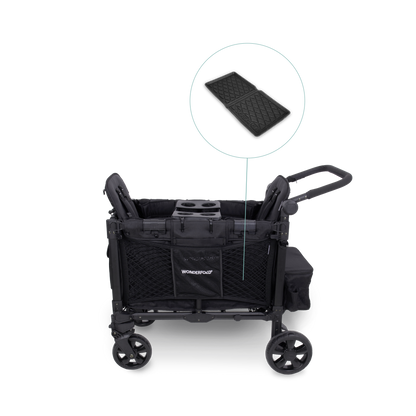 WonderFold W2 Elite Pro (2 Seater) Everyday Stroller Wagon Bundle - Jet Black