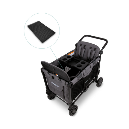 WonderFold W4 Elite Pro (4 Seater) Everyday Stroller Wagon Bundle - Charcoal Gray