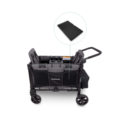 WonderFold W4 Elite Pro (4 Seater) Everyday Stroller Wagon Bundle - Charcoal Gray