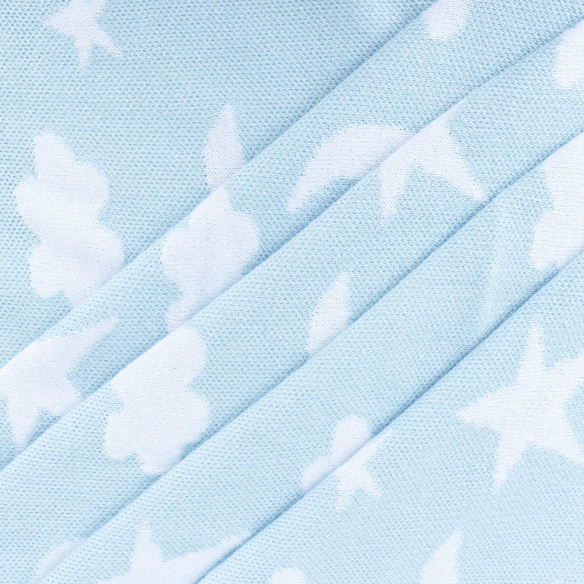 Viverano Organics Moon & Stars Dream Organic Baby Jacquard Knit Blanket - Baby Blue, One Size