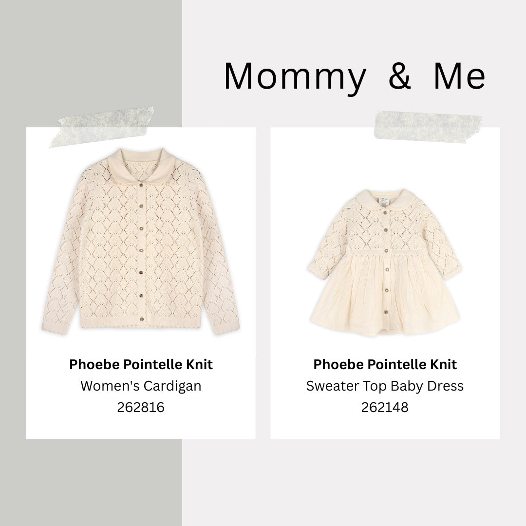 Viverano Organics Phoebe Pointelle Knit Sweater Top Baby Dress (Organic Cotton) - Natural, 12-18M