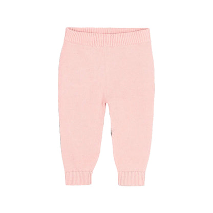 Viverano Organics Pocket Sweater Knit Baby Legging Pants (Organic Cotton) FW26 - Sweet Pink, 6-12M