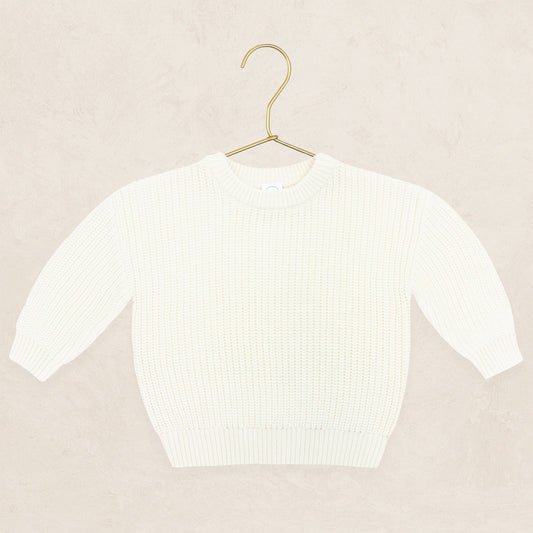 Lou Lou & Company Knit Chunky Sweater - Ivory, Newborn-3 Month