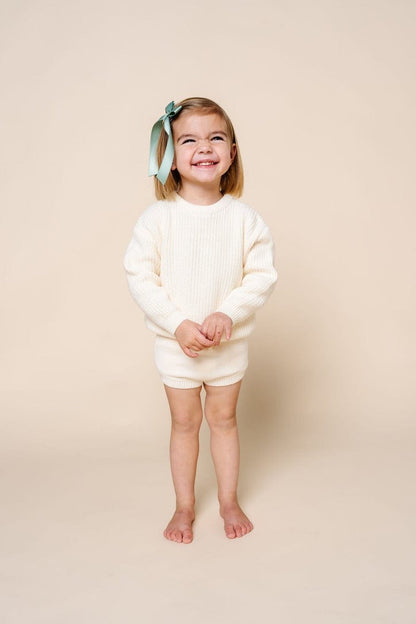 Lou Lou & Company Knit Chunky Sweater - Ivory, 3-6 Month