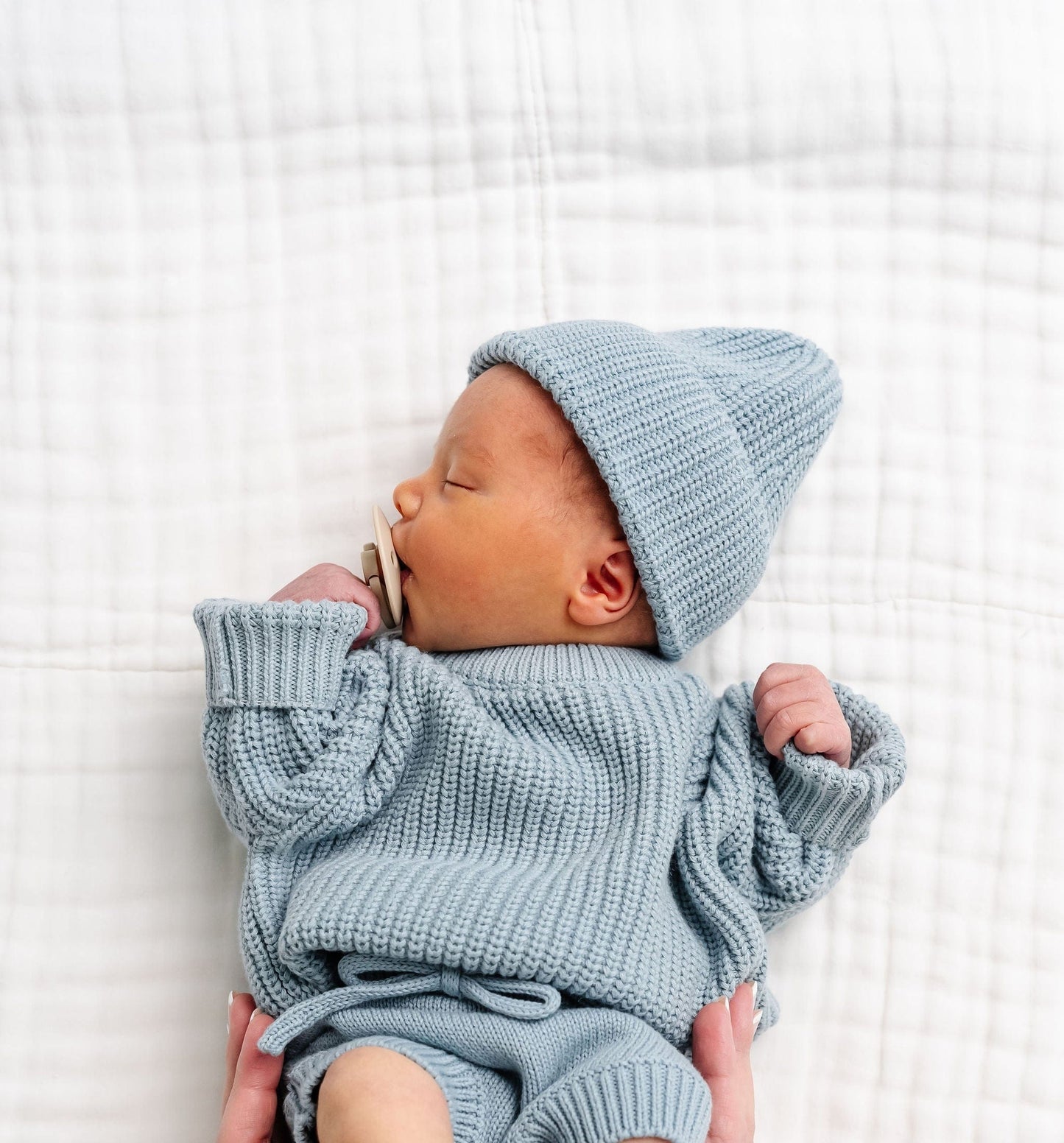 Lou Lou & Company Knit Chunky Sweater - Steele, 6-12 Month