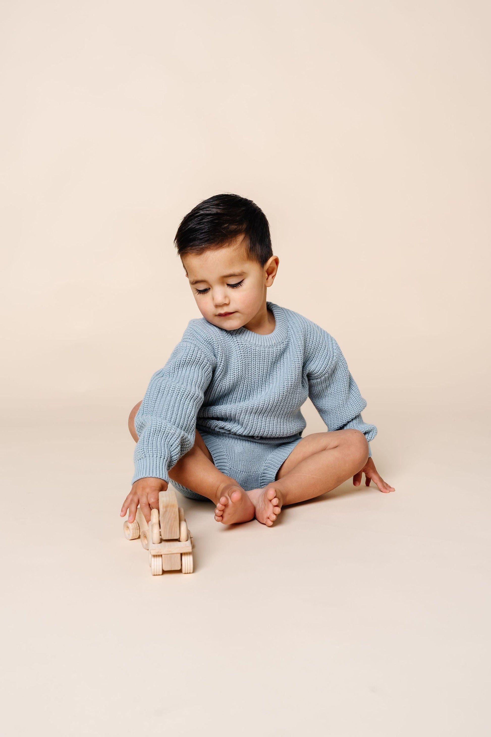 Lou Lou & Company Knit Chunky Sweater - Steele, 6-12 Month