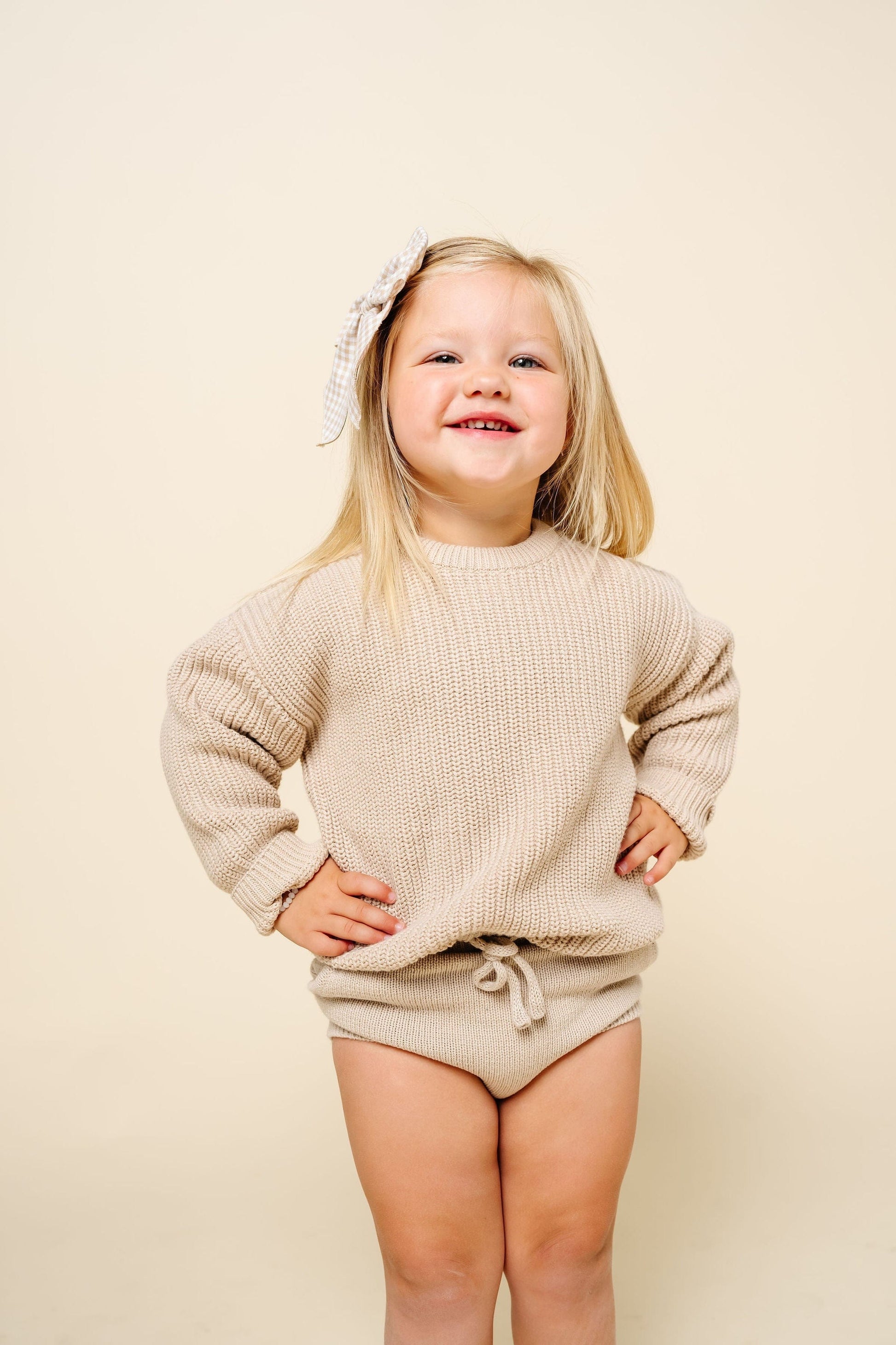 Lou Lou & Company Knit Chunky Sweater - Tan, 3-6 Month